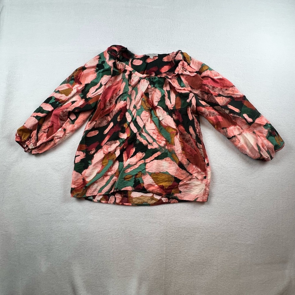Chenault Abstract Balloon Sleeve Blouse – Women's Medium